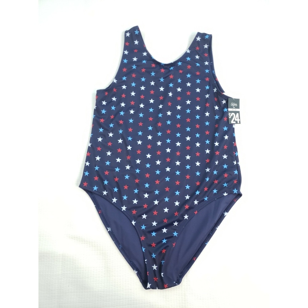 City Streets One Piece Swimwear Americana Stars Blue‎ Swimsuit swimwear XL 18.5 - Picture 9 of 13